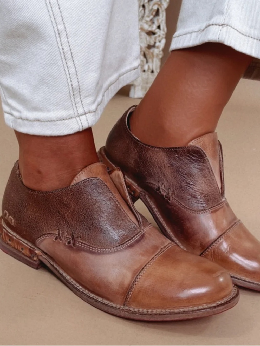 Bed Stu Rose Leather Oxfords - 9